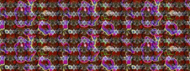 Tomurcukları çiçek olan sevimli bir çiçek deseni. Eskiz geçmişi. Raster illüstrasyonu. Kumaş, tekstil, duvar kağıdı baskısı için. Eski usul. Raster..