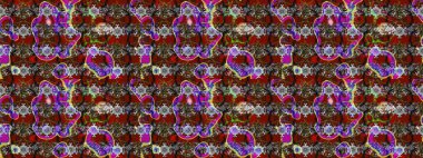 Tomurcukları çiçek olan sevimli bir çiçek deseni. Eskiz geçmişi. Raster illüstrasyonu. Kumaş, tekstil, duvar kağıdı baskısı için. Eski usul. Raster..