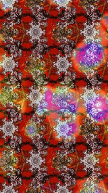 Raster illüstrasyonu. Küçük çiçekteki sevimli çiçek deseni. Çizim.