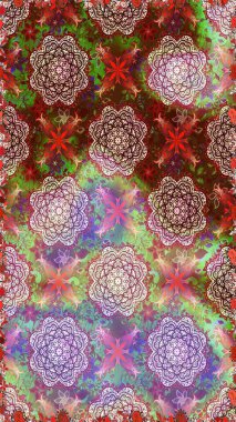 Ethnic Mandala ornament. Can be used for textile, greeting card, coloring book, phone case print. Indian floral paisley medallion pattern. Raster Henna tattoo style.