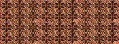 Parlak dantel, stilize çiçekler, şal desenli. Hassas altın deseni açın. Kusursuz altın desenli bukleler. Kahverengi renklerde, altın elementlerle kusursuz desen. Doğu tarzı arabesk. Raster sanatı