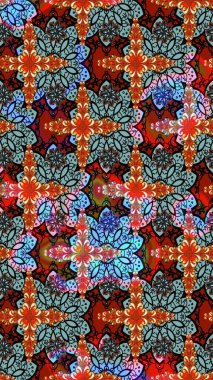 Mavi ve siyah renklerde. Çiçek. Taslak dekoratif arka plan, çiçek mandala. Raster illüstrasyonu.