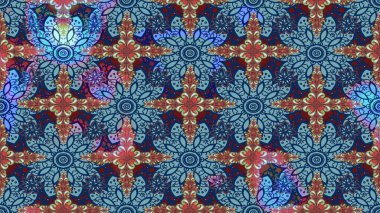 Kullanılabilir Tekstil, tebrik kartı, boyama kitabı, telefon durumda yazdırma için. Hint çiçek desenli madalyon desen. Raster kına dövme tarzı. Etnik Mandala süsleme.