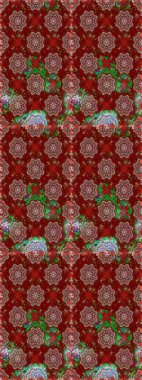 Kusursuz bir arka plan modeli. Vadinin çiçekleri kırmızı renklerde. Raster - stok. Suluboya, elle çizilmiş.