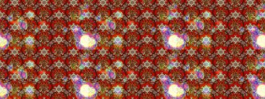 Çiçekli karalama şeklinde Raster çiçek deseni. Yumuşak, bahar çiçekli arka plan. Kahverengi ve kırmızı renkte çiçekler.