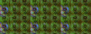 Varicologreen ve gri raster çizimi. Bir sürü yeşil ve gri soyut çiçekli tropik eskiz deseni. Küçük çiçekte sevimli çiçek deseni var..