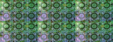 Noel, kar tanesi, yeni yıl 2019. Yeşil renklerde ve altın elementlerle kusursuz klasik desen.