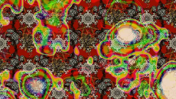 Tekstil, tebrik kartı, boyama kitabı, telefon kılıfı baskısı için kullanılabilir. Kızılderili desenli desenli desenli şal deseni. Etnik Mandala süsü. Raster Henna dövme stili.