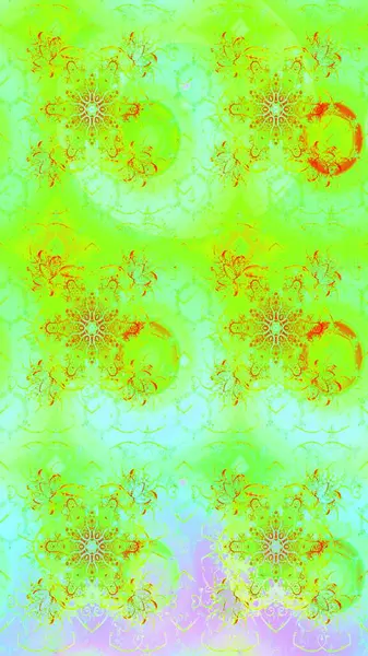 Raster düz çiçek çizim deseni. Hediye ambalaj kağıdı, tebrik kartları, posterler ve pankart tasarımı. Yeşil ve nötr renkte çiçekler.