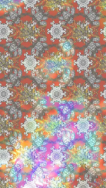 Raster illüstrasyonu. Suluboya stilinde gri ve nötr renklerde. Küçük çiçekli bahar deseni çiz.