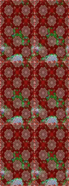 Kusursuz bir arka plan modeli. Vadinin çiçekleri kırmızı renklerde. Raster - stok. Suluboya, elle çizilmiş.