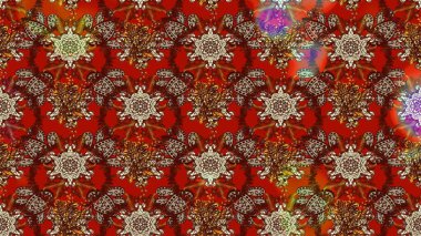 Çiçekli karalama şeklinde Raster çiçek deseni. Kahverengi, kırmızı ve bej renkli çiçekler. Nazik, sevimli çiçek arkaplanı..