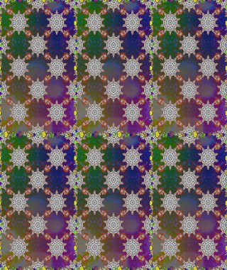 Çiçekli el, pürüzsüz desen çizmiş. Modern gelişim, gri ve yeşil raster arka plan duvar kağıdı çizimi, klasik çizgiler, desenli desenli çiçekler, çiçekli süsler..