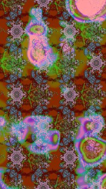 Eski usul küçük çiçekli şirin bir eskiz deseni. Raster illüstrasyonu. Moda arka planında parlak buketler. Kumaş, duvar kâğıdı ve kağıda yazdırmak için gelişen arkaplan.