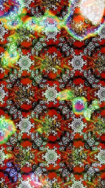 Eskiz modeli etnik tasarım. Yatak çarşafları, ceket, paket tasarımı, kumaş ve moda kavramları için tekstil baskısı. Çiçekleri, deniz kabukları, mandalaları ve suluboya efektleri olan deniz altyapısı.