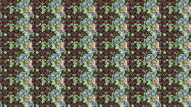 Nazik, narin çiçek arkaplanı. Çiçekli karalama şeklinde Raster çiçek deseni. Çiçekler yeşil, mavi ve gri renkte.