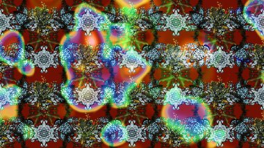 Düz Çiçek Elementleri Tasarımı. Renkli Bahar Teması eskiz kalıbı. Kahverengi ve gri renkli çiçekler. Raster illüstrasyonunda çiçek deseni çizimi.