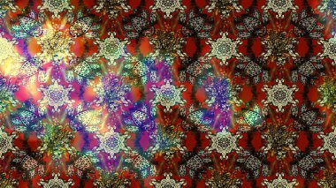 Küçük çiçekte güzel bir desen. Küçük renkli çiçekler. Moda baskıları için zarif bir şablon. Çiçekli bahar çiçekleri. Motley illüstrasyonu.