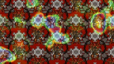 Tekstil için figür. Yapraklı çizim şekli. Poster ya da kapak için arka plan. Şirin, zarif çiçekler Raster illüstrasyonu. Davetiye ve kartpostal tasarımı için dekoratif çiçek unsurları.