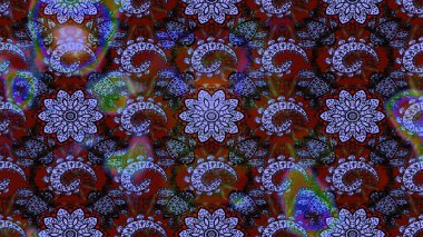 Sınır Kızılderili çiçekli paisley patten. Raster Henna tarzı. Taslak süsleme izi. Tebrik kartı geçmişi, boyama kitabı, arkaplan ve tekstil için kullanılabilir. Etnik Mandala havlusu.