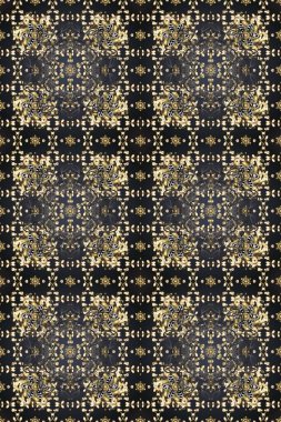 Gri, kahverengi ve bej renklerde altın tekrarlayan elementlerle soyut arkaplan. Kusursuz oryantal klasik altın desen.