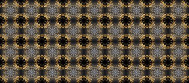 Kumaş desenli papatya çiçeği detayı. Yeşil renkte çiçekler.