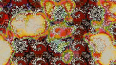 Bej ve gri çiçekli eskiz deseni, suluboya çiçek deseni, sevimli çiçek, duvar kağıdı, kart veya kumaş için fayanslı. Raster - stok.