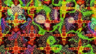 Çiçekler suluboya eskiz deseni. Raster Stili kumaş deseni.