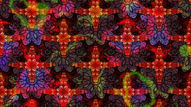 Raster illüstrasyonu. Çiçekli, yapraklı, çiçek desenli eskiz. El çizimi.