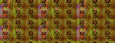 Küçük çiçekli basit bir çiçek çizimi. Kahverengi ve yeşil renkli şirin çiçekler. Moda baskısı, albüm, ambalaj kağıdı ve duvar kağıdı için zarif dekoratif süslemeler. Raster illüstrasyonu.