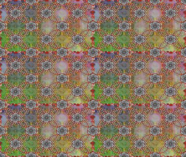 Suluboya efekti. Botanik seamless modeli. Organik öğeleri. Raster desen.