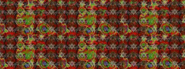 Sketch Floral Pattern in Raster illustration. Fancy fabric pattern. Colour Spring Theme sketch pattern Background. Flat Flower Elements Design.