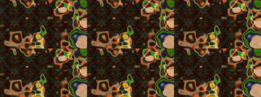 Raster düz çiçek çizim deseni. Hediye ambalaj kağıdı, tebrik kartları, posterler ve pankart tasarımı. Kahverengi ve gri renkte çiçekler.