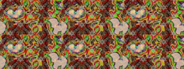 Çiçekler suluboya eskiz deseni. Raster Stili kumaş deseni.