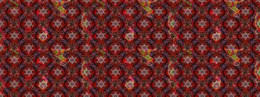 Güzel çiçek deseni. Kahverengi ve kırmızı renkte çiçekler. Renkli Bahar Teması eskiz kalıbı. Düz Çiçek Elementleri Tasarımı.