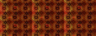 Raster illüstrasyonundaki çiçek desenli çizim. Suluboya tarzında kahverengi ve kırmızı renkte çiçekler.