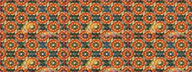 Raster geleneksel turuncu renklerde, altın ve kusursuz desen. Barok tarzında kusursuz bir doğulu süsü..