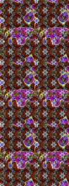 Çiçek arkaplan. Raster deseni. Çiçek kompozisyonu. Çiçek kolajı. - Gri, kahverengi ve kırmızı çiçekler. Doğa. Küçük çiçekte güzel desen var..