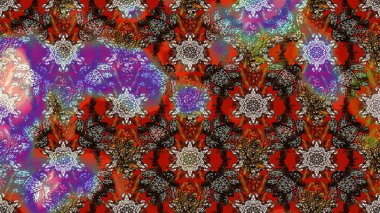 Robot resim. Küçük renkli çiçekler. Moda baskıları için zarif bir şablon. Çiçekli yaz çiçekleri. Küçük çiçekte güzel bir desen. Motley illüstrasyonu.