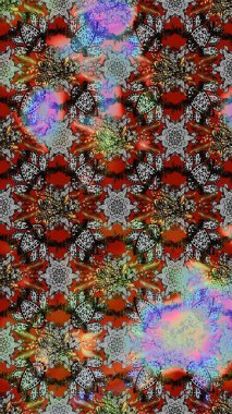 Raster illüstrasyonu. Gri, kahverengi ve siyah renkte yaz çiçekleri. Raster çiçek desenli ve çiçekli..