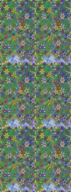 Kusursuz. Çiçekli bahar çiçekleri. Moda baskıları için zarif bir şablon. Küçük renkli çiçekler. Küçük çiçekte güzel bir desen. Motley illüstrasyonu.