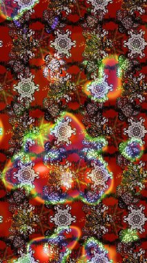 Raster illüstrasyonundaki çiçek desenli çizim. Güzel kumaş deseni. Raster illüstrasyonu. Renklerde.