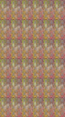 Kumaş desenli papatya çiçeği detayı. Kahverengi ve bej renkli çiçekler.