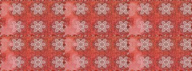 Parlak çiçekli kolaj çiçekleri pembe ve kahverengi. Çiçekli zambaklar kusursuz bir arka plan. Çiçek tasarımı için inanılmaz kolaj cennet tarzı..