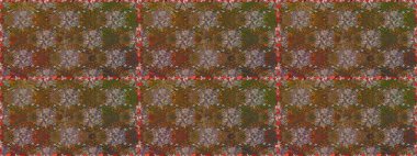 Suluboya kusursuz desen. Kahverengi ve bej renkli çiçekler suluboya tarzında. Çiçek izi.