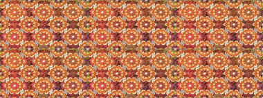 Doğulu stil, altın elementlerle turuncu renklerde altın desenli arabesk yapar. Raster altın desen. Kusursuz kıvırcık saçlar..