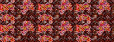 Çiçekli karalama şeklinde Raster çiçek deseni. Yumuşak, bahar çiçekleri kahverengi ve pembe renklerde. Raster illüstrasyonu.