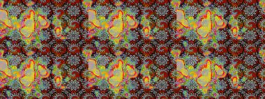 Çiçekli karalama şeklinde Raster çiçek deseni. Nazik, narin çiçek arkaplanı. Gri ve kahverengi renkte çiçekler.