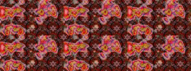 Çiçekli karalama şeklinde Raster çiçek deseni. Yumuşak, bahar çiçekleri kahverengi ve pembe renklerde. Raster illüstrasyonu.