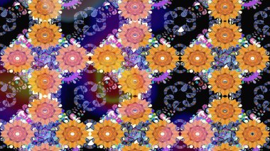 Simple cute pattern in small-scale flowers. Raster illustration. Floral sketch background for textile or book covers, manufacturing, wallpapers, print, gift wrap and scrapbooking.